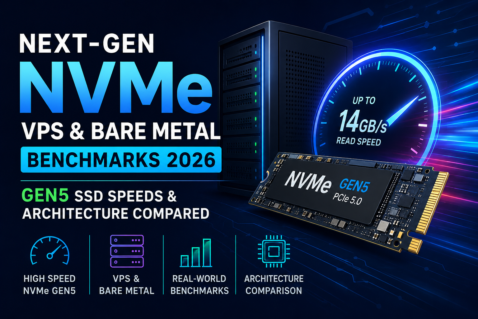 Next-Gen NVMe VPS & Bare Metal Benchmarks 2026: Gen5 SSD Speeds & Architecture Compared